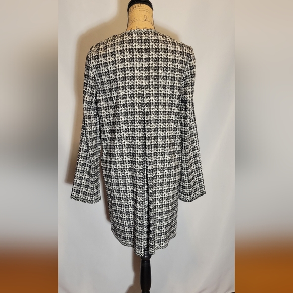 Max Studio Houndstooth Duster Jacket | NWT | Sz. M - Picture 2 of 9